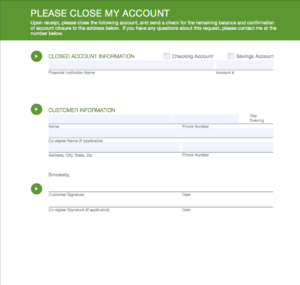 switching banks close my account form