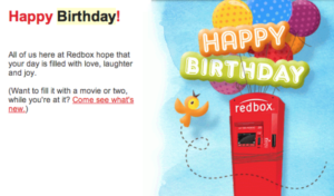 Redbox uses marketing automation to reward customers on their birthday
