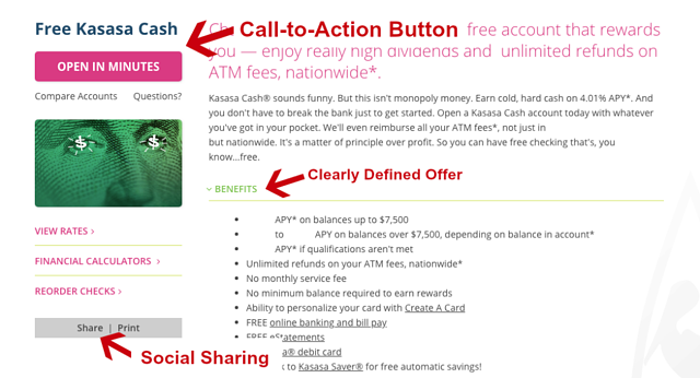 bank website design needs landing pages