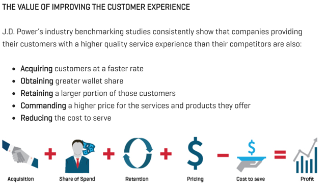 The value of improving the customer experience
