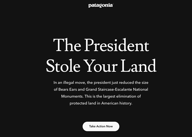 Patagonia revamps their website to align with their CSR campagin.
