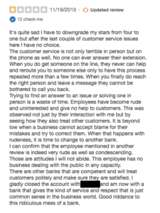 social media review for a bank
