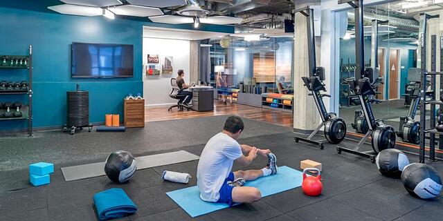 Twitter offers the employee perk of an in house gym