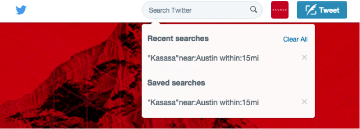 Twitter search bar